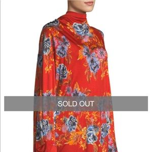 Free People Tie Back Floral Mini Dress Sz Small